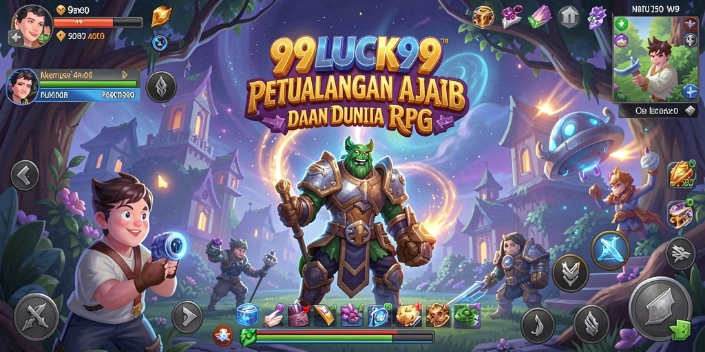 Tampilan gameplay menarik dengan karakter dan pertempuran di 99LUCK99.