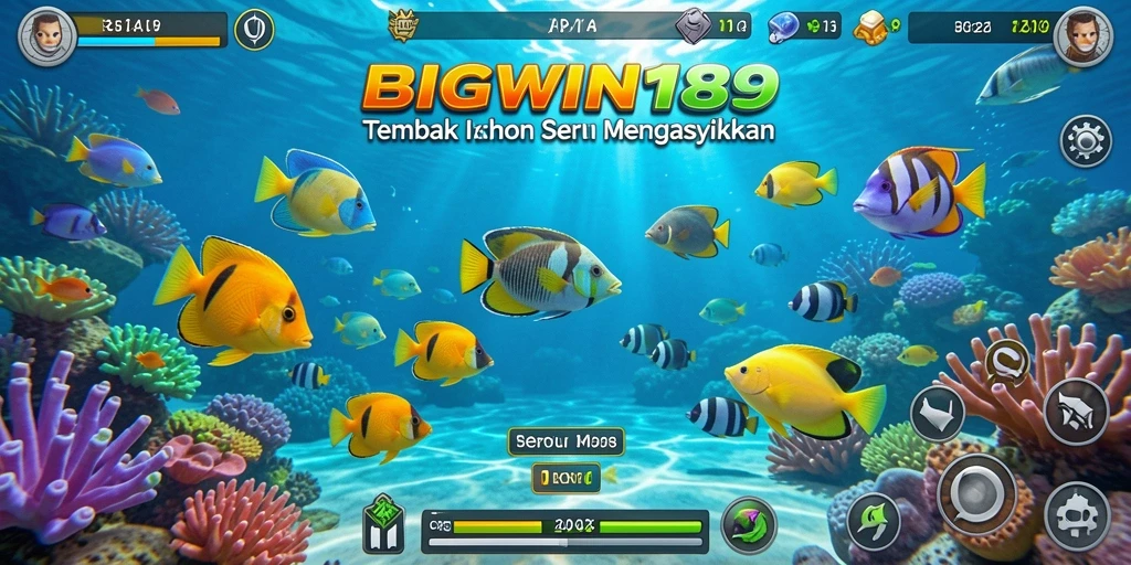 Gameplay seru menembak ikan di bawah laut.