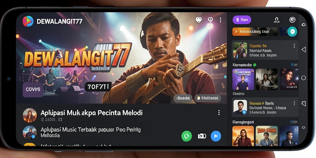 Tampilan gameplay DEWALANGIT77 dengan antarmuka musik yang menarik.