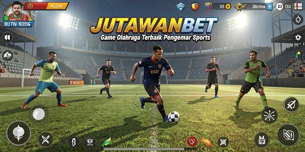 Tampilan gameplay seru JUTAWANBET dengan aksi olahraga menegangkan.