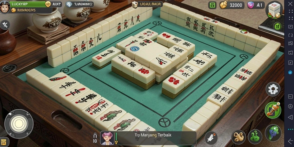 Tampilan screenshot dari gameplay seru di LUCKYRP Mahjong.