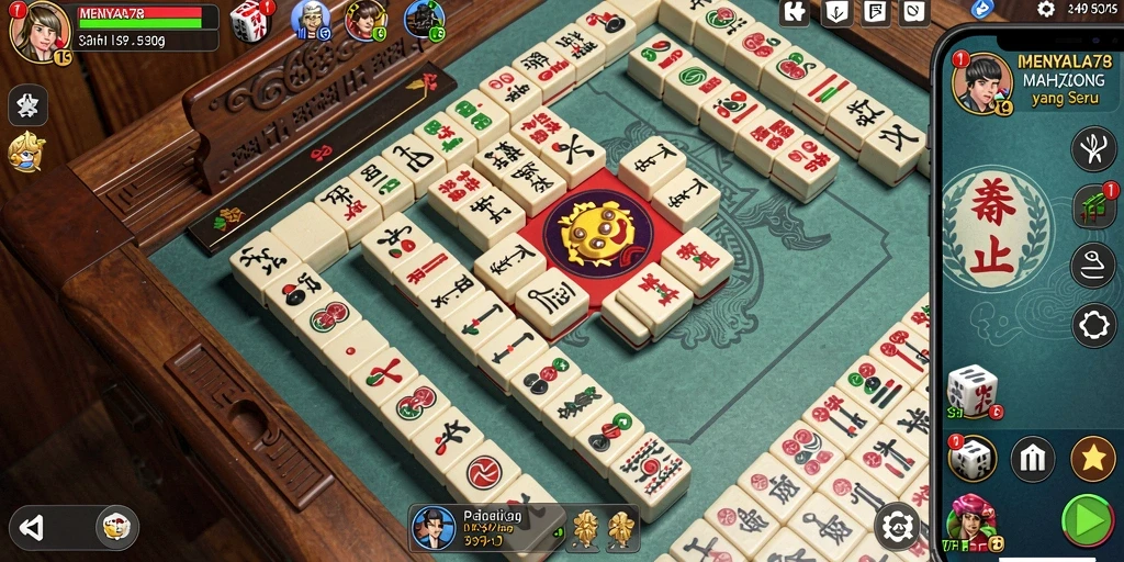 Tampilan gameplay seru dari aplikasi Mahjong MENYALA78.