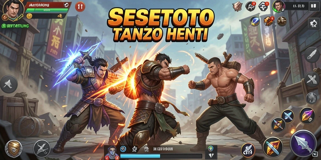 Tampilan seru gameplay SESETOTO dengan pertarungan intens.
